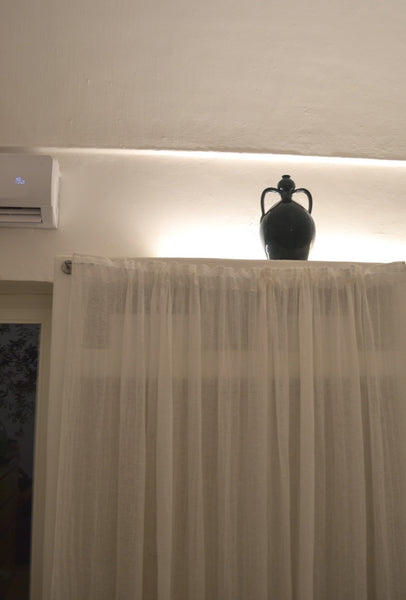 Ostuni White Linen Curtains