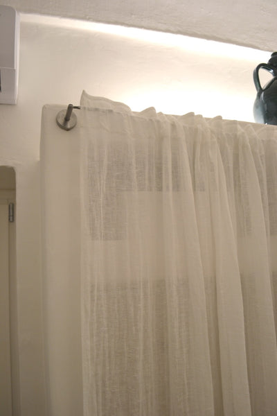 Ostuni White Linen Curtains