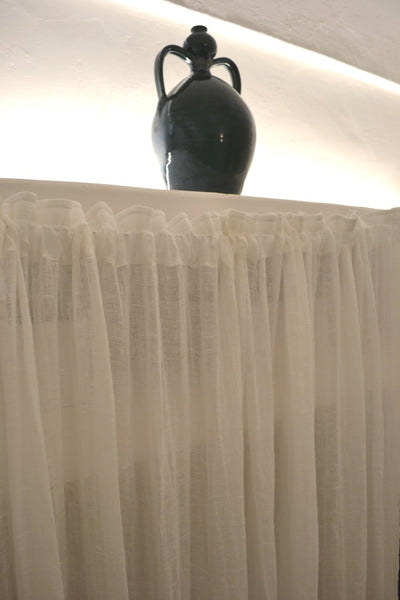 Ostuni White Linen Curtains