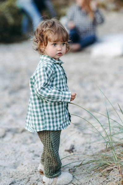 Checkered Linen Shirt for Girls & Boys ( more colours available )