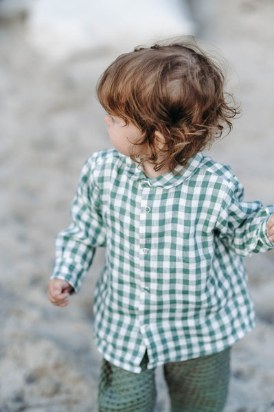 Checkered Linen Shirt for Girls & Boys ( more colours available )