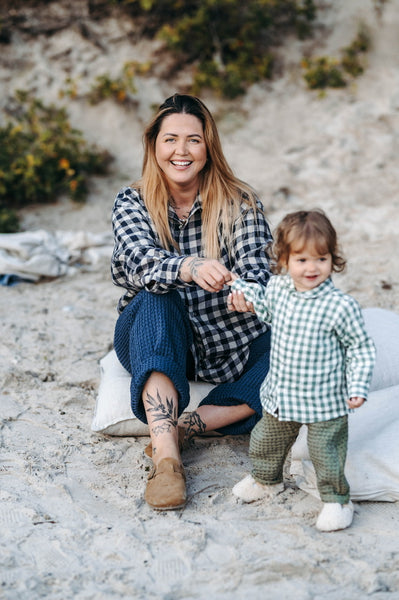 Checkered Linen Shirt for Girls & Boys ( more colours available )