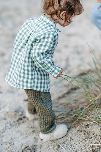Checkered Linen Shirt for Girls & Boys ( more colours available )