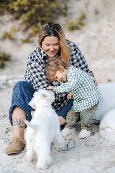 Checkered Linen Shirt for Girls & Boys ( more colours available )