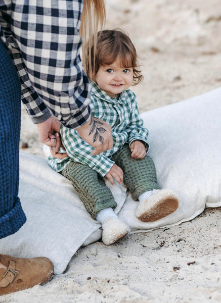 Checkered Linen Shirt for Girls & Boys ( more colours available )