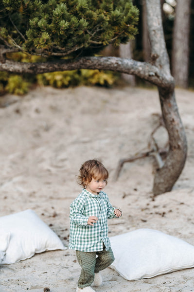 Checkered Linen Shirt for Girls & Boys ( more colours available )