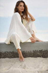 Off White Kimono & Trousers Silk Set - LIMITED EDITION