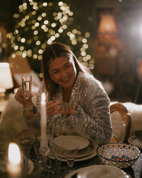 Silver Sequin Midi Ibiza Dress