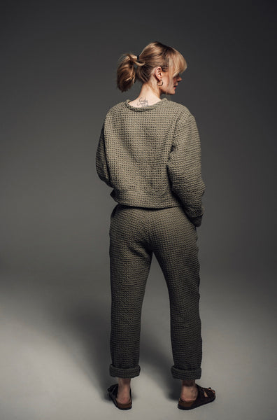 Paloma Khaki Waffle Lounge Trousers