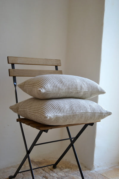 Ostuni Nude Linen Waffle Pillow Cover
