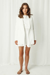 Men’s Oversized White Linen Oversized Blazer