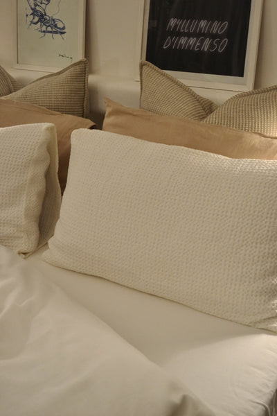Ostuni White Linen Bed Sheets and Duvet Covers