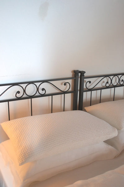 Ostuni White Linen Waffle Pillow Cases ( set of 2 )