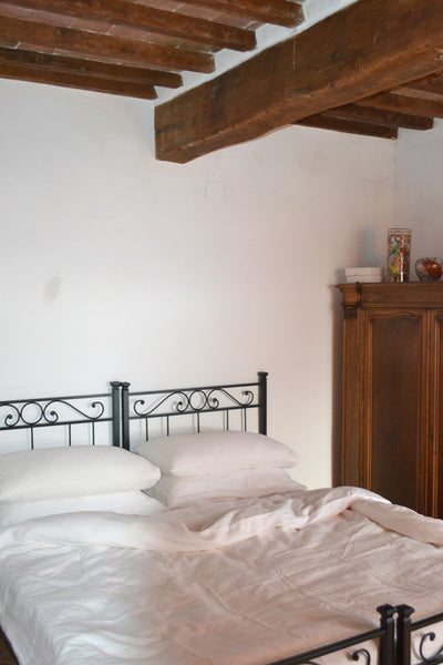 Ostuni White Linen Waffle Pillow Cases ( set of 2 )