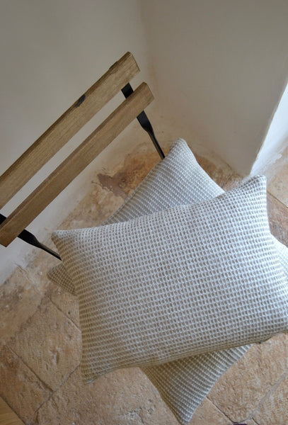 Ostuni Nude Linen Waffle Pillow Cover