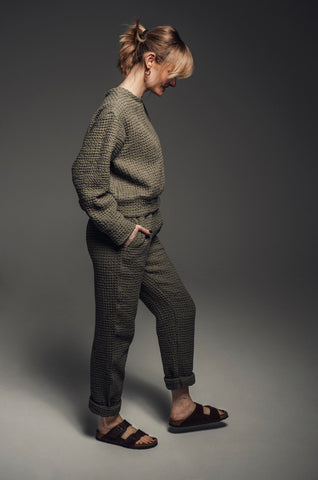 Paloma Khaki Waffle Lounge Trousers