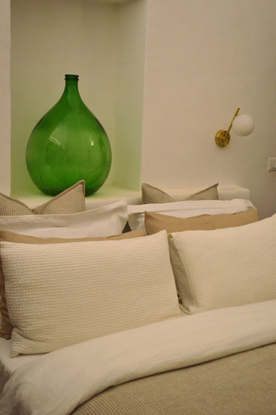 Ostuni smėlio spalvos lininiai pagalvių užvalkalai ( 2 komplektas )