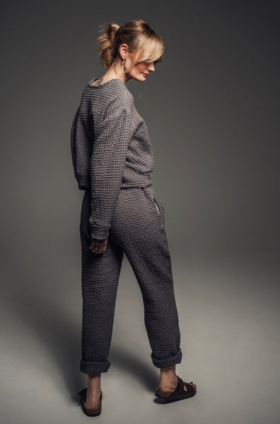 Paloma Grey Waffle Lounge Trousers