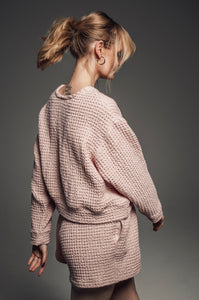 Paloma Pink Waffle Lounge Shorts