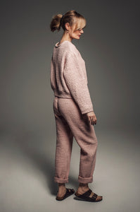 Paloma Pink Waffle Lounge Trousers