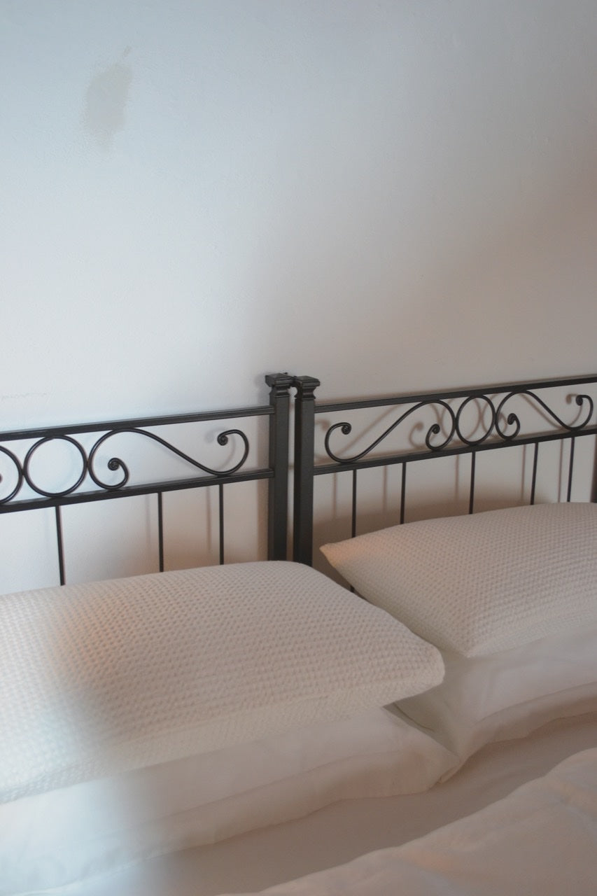 Ostuni White Linen Waffle Pillow Cases ( set of 2 )